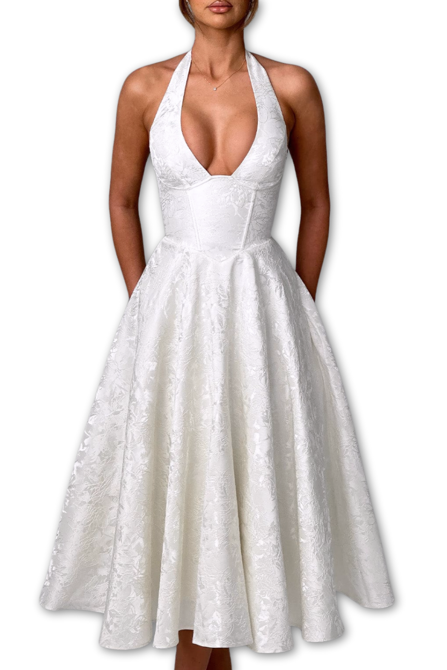 ROYAL RHYTHM MIDI DRESS