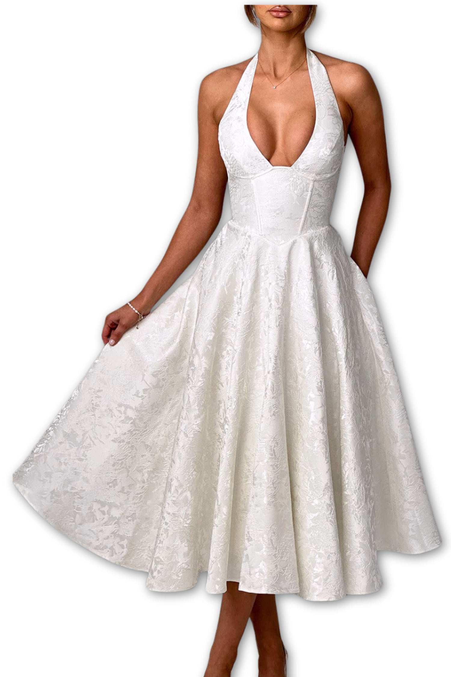 ROYAL RHYTHM MIDI DRESS